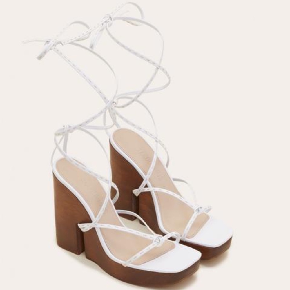 ISO JACQUEMUS PILOTIS WEDGE WHITE 39.5/40